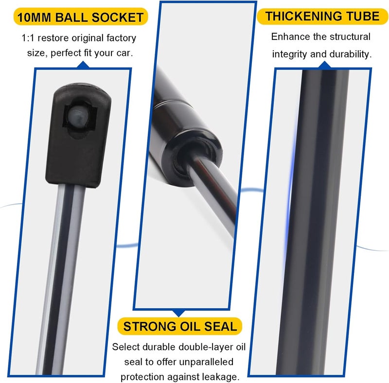 TIKMAX Front Hood Gas Struts for Ford Taurus 10-19, Police Interceptor 13-19, Special Service Police 15-18, Police Responder/SSV Plug-in Hybrid 2019, Replaces 6560 SG204069 Shocks Lift Supports Gas Springs - Image 3